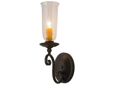 Meyda Wallis 1-Light Bronze Glass Wall Sconce
