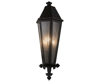 Meyda Millesime 3-Light Black Glass Wall Sconce