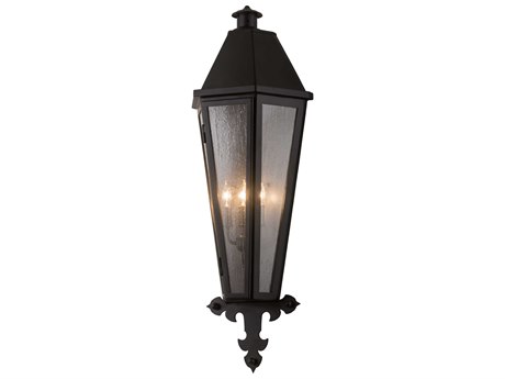 Meyda Millesime 3-Light Black Glass Wall Sconce