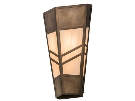 Meyda Santa Fe 2 1 Copper Glass Wall Sconce