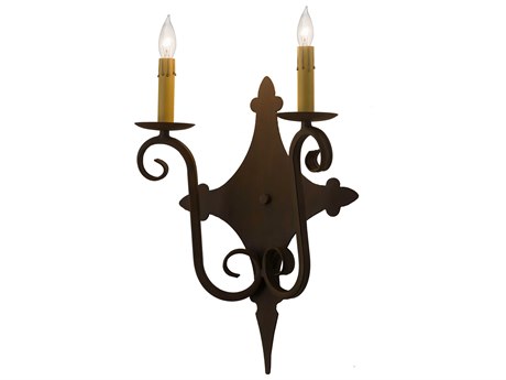 Meyda Angelique 2-Light Brown Glass Wall Sconce