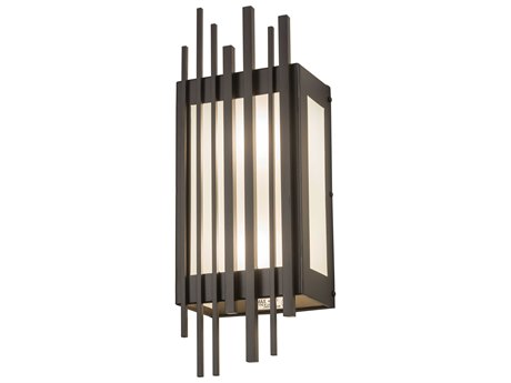 Meyda 2-Light Bronze Glass Wall Sconce