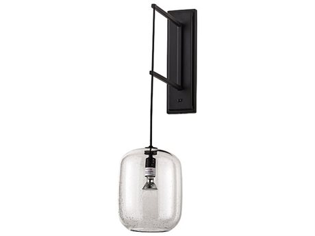 Meyda Pastilla 1-Light Black Glass Wall Sconce
