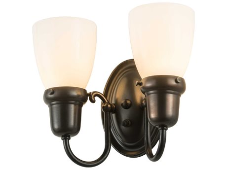 Meyda 2-Light Brown Glass Wall Sconce