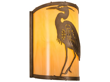 Meyda 1-Light Copper Glass Wall Sconce