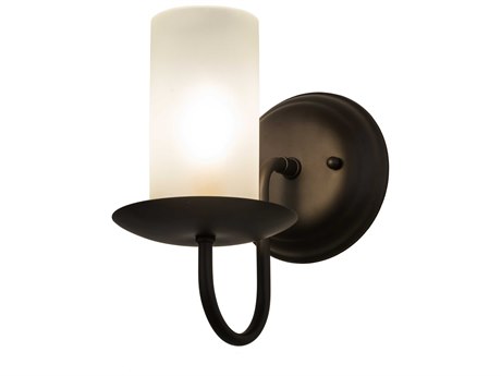 Meyda Loxley 1-Light Bronze Glass Wall Sconce