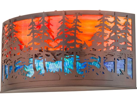 Meyda 2-Light Blue Glass Vanity Light