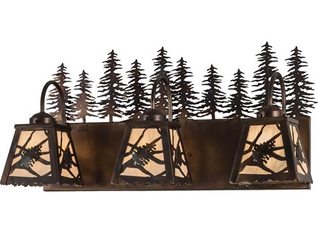 Meyda 3-Light Copper Vanity Light