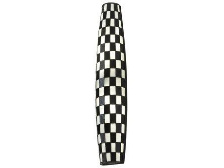 Meyda 2-Light Black Glass Wall Sconce