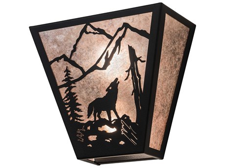 Meyda 2-Light Black Wall Sconce