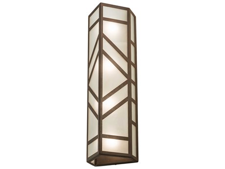 Meyda Santa Fe 4-Light Brown Glass Wall Sconce