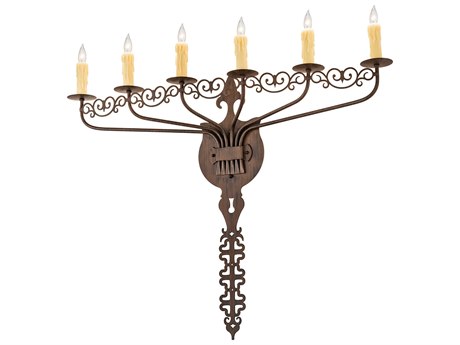 Meyda Almonte 6-Light Brown Wall Sconce