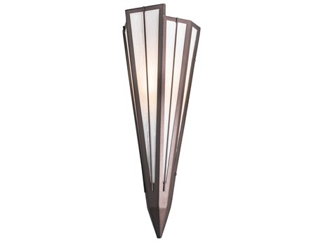 Meyda Brum 1-Light Bronze Glass Wall Sconce