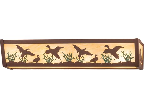 Meyda Ducks In Flight 4-Light Bronze Vanity Light