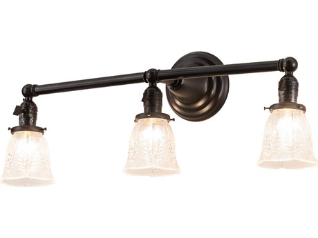 Meyda 3-Light Brown Glass Vanity Light