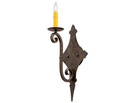 Meyda Angelique 1-Light Antique Black Wall Sconce