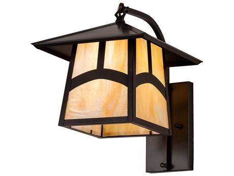 Meyda Stillwater Hill Top 1-Light Brown Glass Wall Sconce