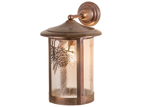 Meyda 1-Light Bronze Glass Wall Sconce