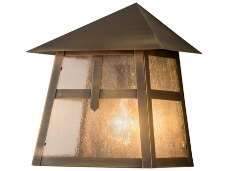 Meyda Stillwater Cross Mission 1-Light Brown Glass Wall Sconce