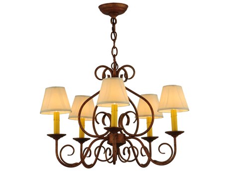 Meyda Jenna 26" Wide 5-Light Red Empire Chandelier