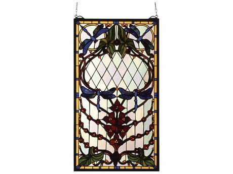 Meyda Dragonfly Allure Stained Glass Window