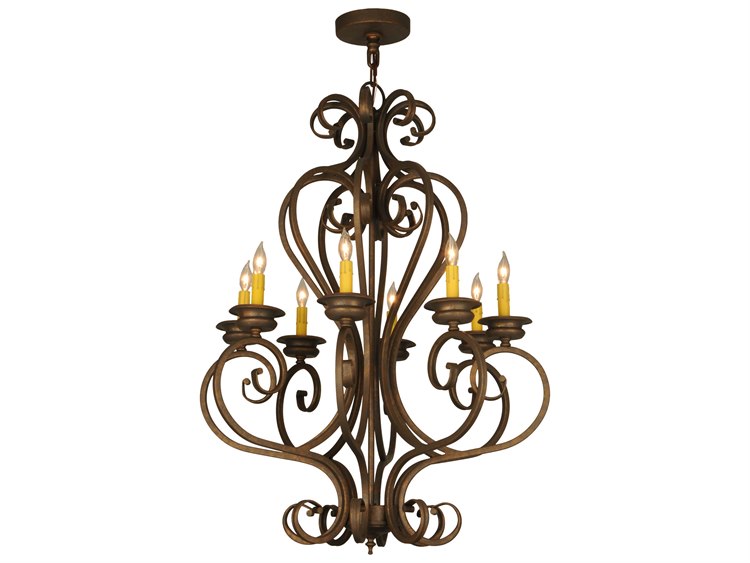 Meyda Victorian 8-Light Brown Candelabra Chandelier