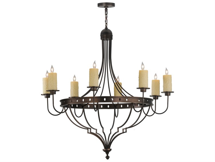 Meyda Victorian 8-Light Brown Candelabra Chandelier