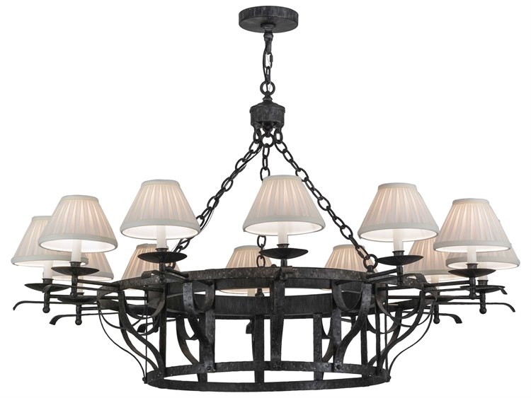 Meyda Victorian 12-Light Brown Candelabra Empire Chandelier