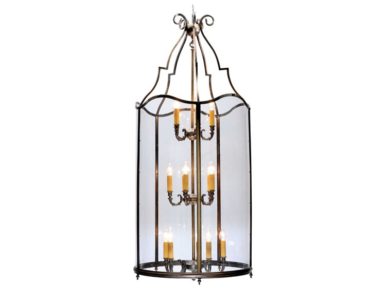 Meyda Victorian 15-Light Brown Glass Tiered Pendant