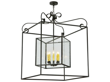 Meyda Kitzi Box 8-Light Black Geometric Pendant