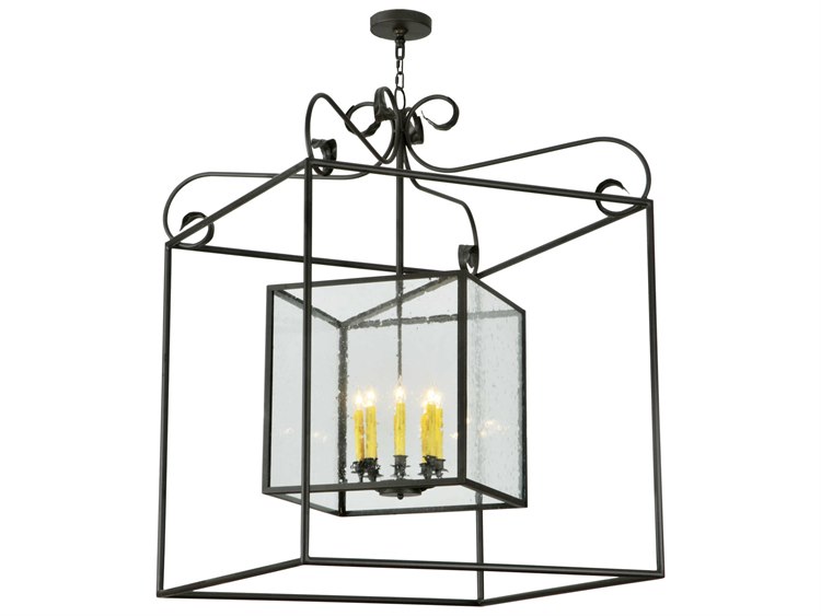Meyda Kitzi Box 8-Light Black Geometric Pendant