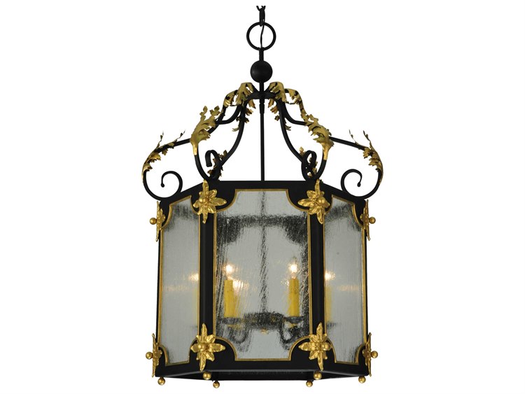 Meyda Victorian 6-Light Brown Drum Pendant