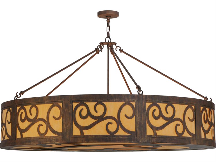 Meyda Dean 12-Light Bronze Drum Pendant