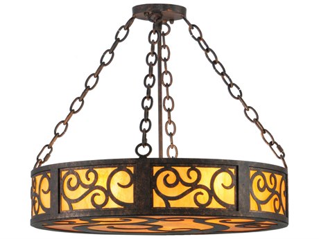 Meyda Dean 3-Light Bronze Pendant