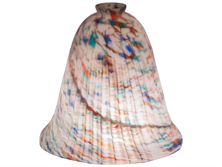 Meyda Peacock Pate-De-Verre Bell Shade