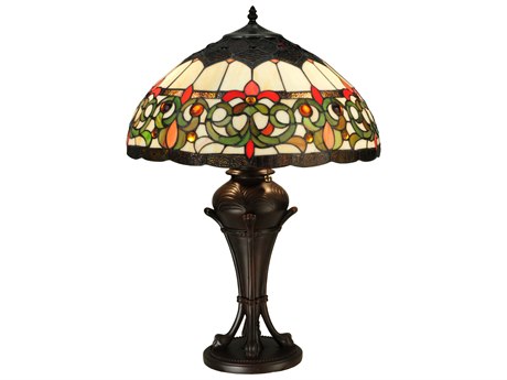 Meyda Creole Brown Tiffany Table Lamp