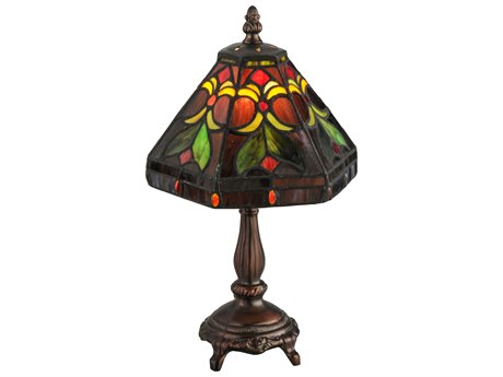Meyda Middleton Accent Red Tiffany Table Lamp