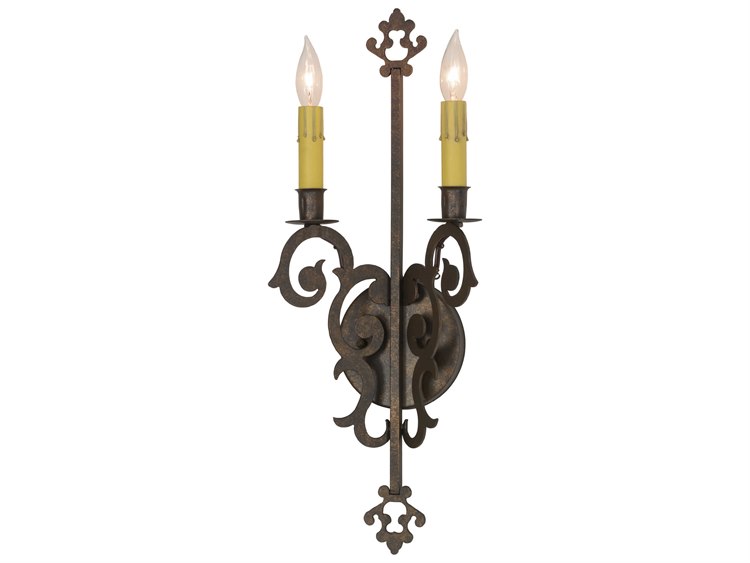 Meyda Aneila 2-Light Brown Wall Sconce