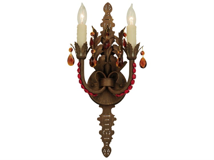 Meyda Victorian 2-Light Brown Wall Sconce