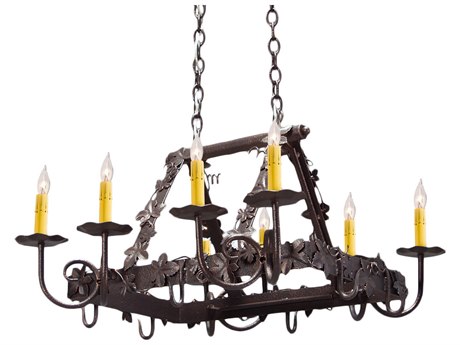 Meyda Vineyard 8-Light Brown Island Pendant