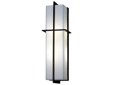 Meyda 2-Light French Bronze White Wall Sconce