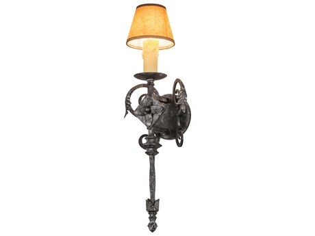 Meyda 1-Light Gray Glass Wall Sconce