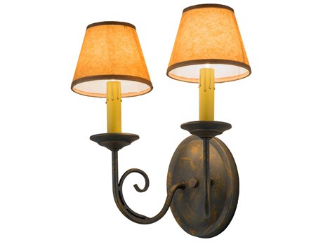 Meyda Jenna 2-Light Bronze Wall Sconce