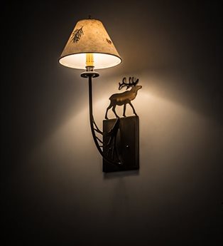 Meyda 1-Light Copper Glass Wall Sconce