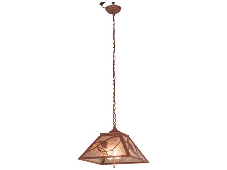 Meyda Whispering Pines 2-Light Rust Brown Pendant