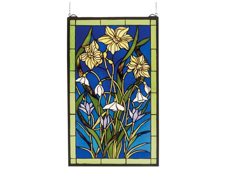 Meyda Spring Bouquet Stained Glass Window