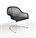 Midj Guapa 31" White Leather Accent Chair  MIDMDGUAPAATTW