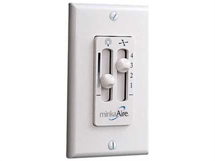 Minka-Aire WC106-WH Wall Mounted Single Fan with Light Slide Control