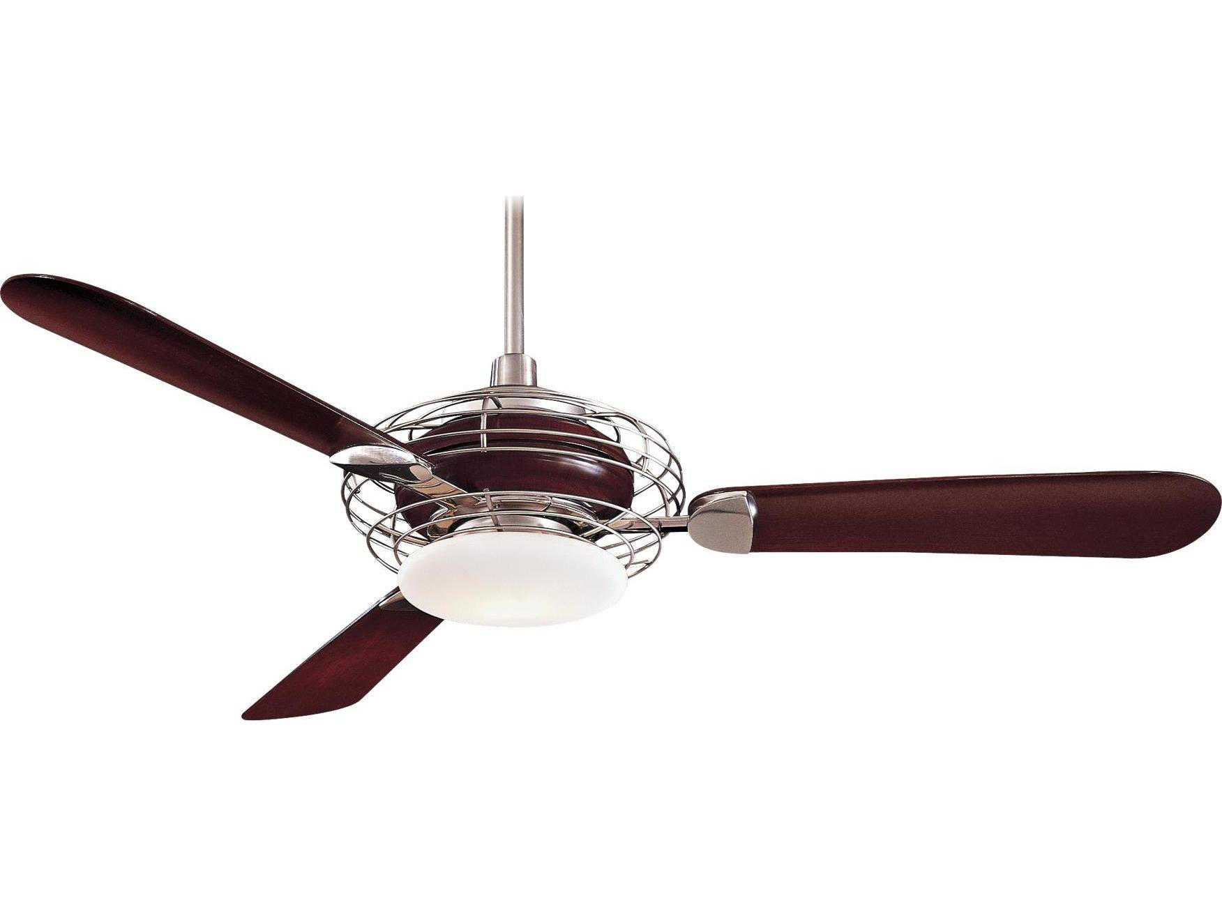 Minka Aire Acero Brushed Steel Mahogany 52 Wide Indoor Ceiling Minka Aire Acero Brushed Steel