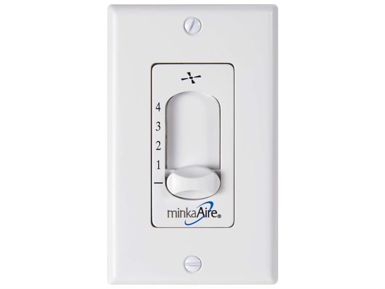 Minka-Aire WC500 DC Fan Wall Remote Control - Full Function, 6-Speed, Reverse, Light Dimmer, White